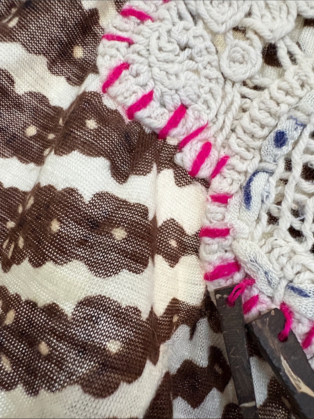FRee people Boho Crochet-Detail Multicolor Women's beach dress Dress - L - Picture 3 of 14